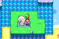 Una Statua Boo in Mario & Luigi: Superstar Saga e in Mario & Luigi: Superstar Saga + Scagnozzi di Bowser.