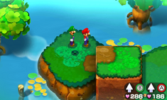 Le fagiolbuche in Mario & Luigi: Viaggio al centro di Bowser + Le avventure di Bowser Junior, tre nell'Apparato Traslucido e una nella Foresta Selvafosca