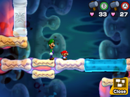 Mini Mario in Mario & Luigi: Viaggio al centro di Bowser e Piccolo Mario in Mario & Luigi: Viaggio al centro di Bowser + Le avventure di Bowser Junior